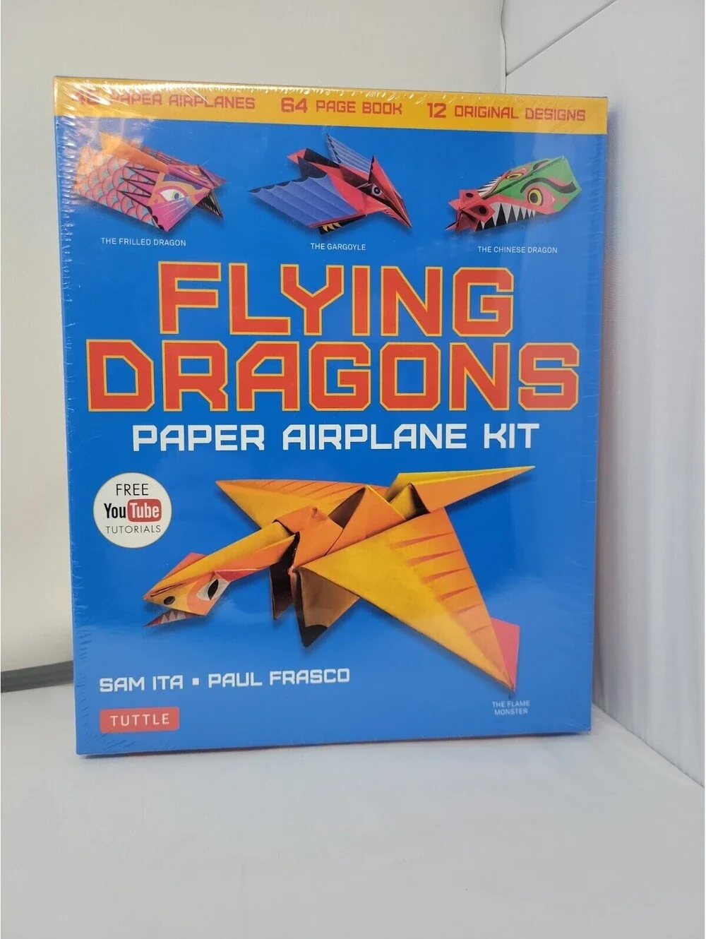 Flying Dragons Paper Airplane Kit by Sam Ita & Paul Frasco - New Sealed, 48 Air-